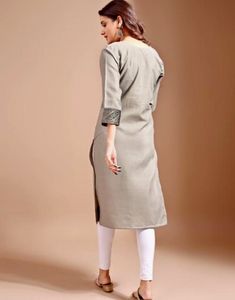 Elegant Kurti with Gold Detail