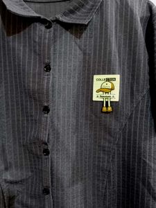 Striped Button-Up Top