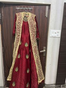 Elegant Embroidered Anarkali Suit