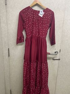 NEERU’S Maroon Long Frock