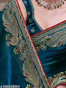 New Partywear saree 🩷 💙