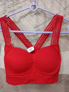 Red Strappy  Bra