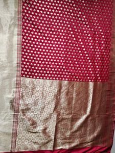 Red &amp; Gold Brocade Saree [2 Colour Mix]🎊🎉 Sale