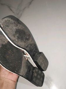 Chic White Embellished Flats