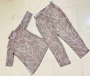 Abstract Print Lounge Set