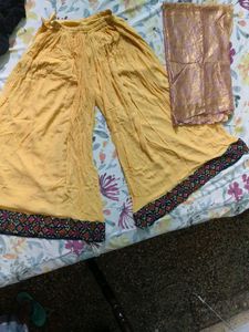 Full Flair Plazo With Dupatta..
