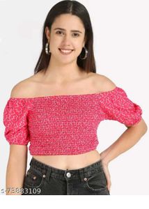 Pink Off-Shoulder Top