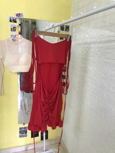 Red Backless Mini Dress