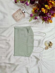 🇭🇲💫❣️ Pista green cute crop top