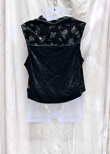 293010. Floral Velvet Vest