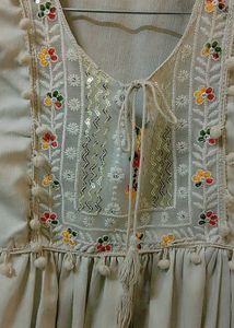 White Peplum Top