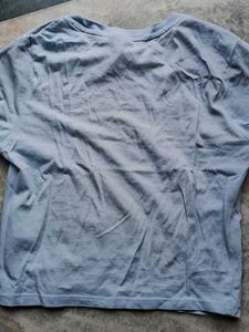 H&amp;M Blue Crop Tshirt