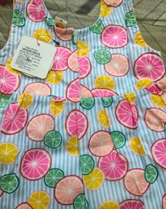 Cute Citrus Print Dress Set