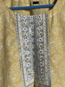 Yellow Kurta And Pyjama Set