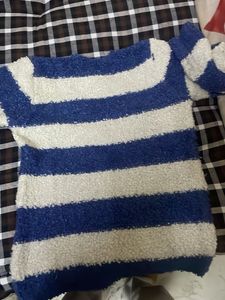 Striped Blue &amp; White Sweater