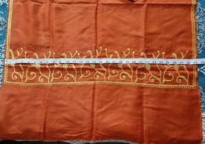 Cotton Stole/Dupatta With Kashmiri Zari Embroidery