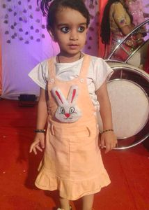Cute Peach Bunny Jumper Dress