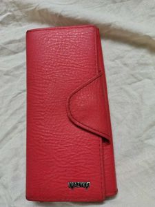 Vintage Red Kisslock Wallet