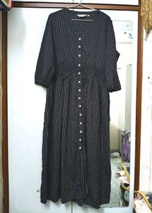 Beautiful Black Calf Length Midi Dress