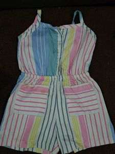 Striped Girls Romper
