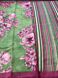 New Floral Saree Without Blouse