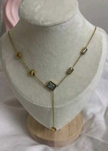 Heart strings lariat necklace anti tarnish