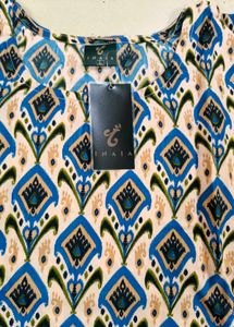 Elegant Inaia Brand Blue Printed Kurta