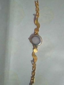 Party Wear Red and Gold Analog Watch