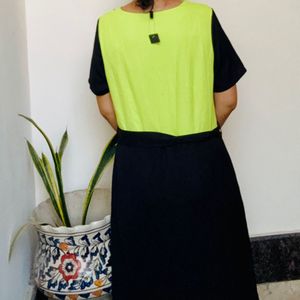 New UCB Colourblock Dress With Belt(buy1get1)