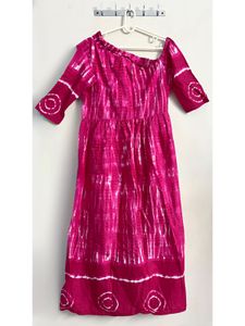 Pink Shibori Tie-Dye Maxi Dress – Anouk