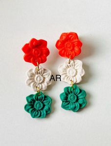 Tricolour Flower Dangle