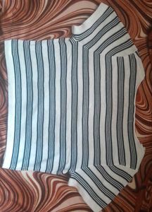 Striped Button-Down Top