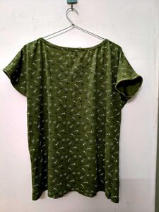 Green Printed Top