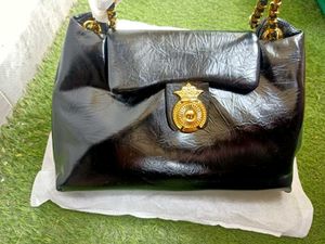 WOMEN'S IMPORTED PURE LEATHER Black Handba