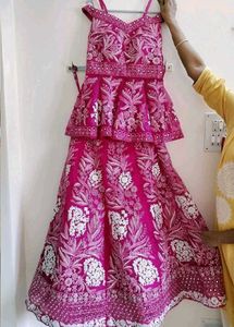 Hot Rani Pink Bridal Lehenga