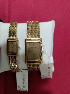 FOCE BRAND  Gold Couple Watches 🎉🎉 Full Work