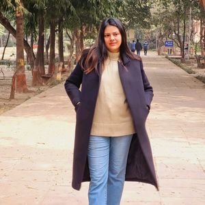 Black Overcoat With Side Pockets