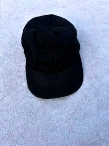 Lacoste Black Cotton Cap (One Size)