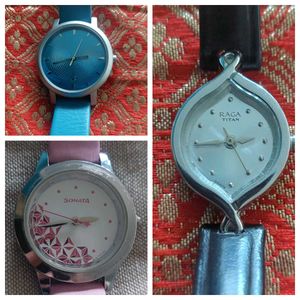 Stylish Watch Bundle Titanfastrack/raga/sonata