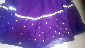 Purple Mirror Work Lehenga