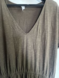 H&amp;M Olive Green Casual Dress
