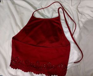 Shein Maroon Crop Top
