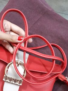 Red handbag and Clutch