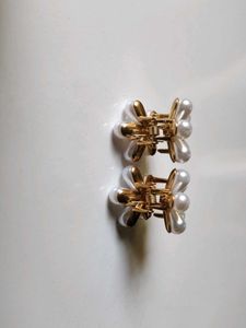 Pearl Flower Hair Clips