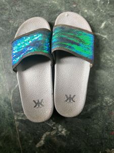 Sequin Slide Sandals