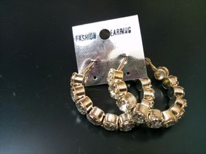 Sparkly Gold Hoop Earrings