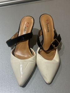 Shubery Beautiful White Heels With The Strap