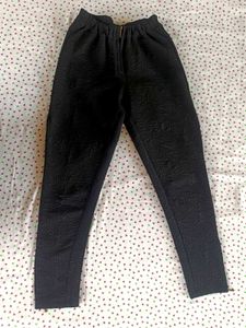 Textured Black Pants