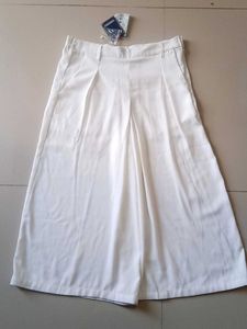 White Culottes Trouser Bottom From Cherokee