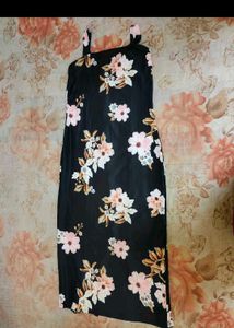 Floral Bodycon Midi Dress 🖤♥️
